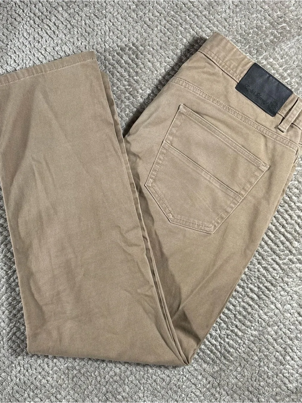 English Laundry Men 34x30 Stretch 5-Pocket Pant Taupe Brown Straight Leg 1365289
